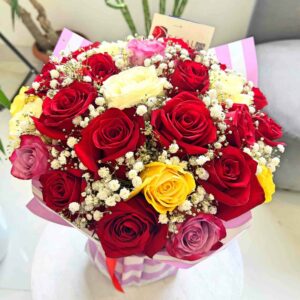 Beautiful Mixed Roses and Million Stars