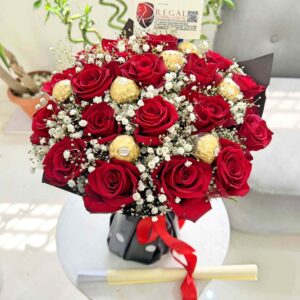 Ferrero and Roses Bouquet